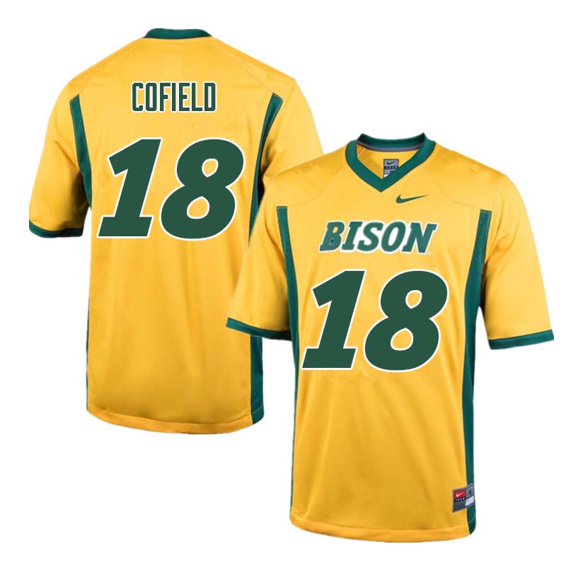 Men #18 Adam Cofield North Dakota State Bison College Football Jerseys Sale-Yellow - Click Image to Close